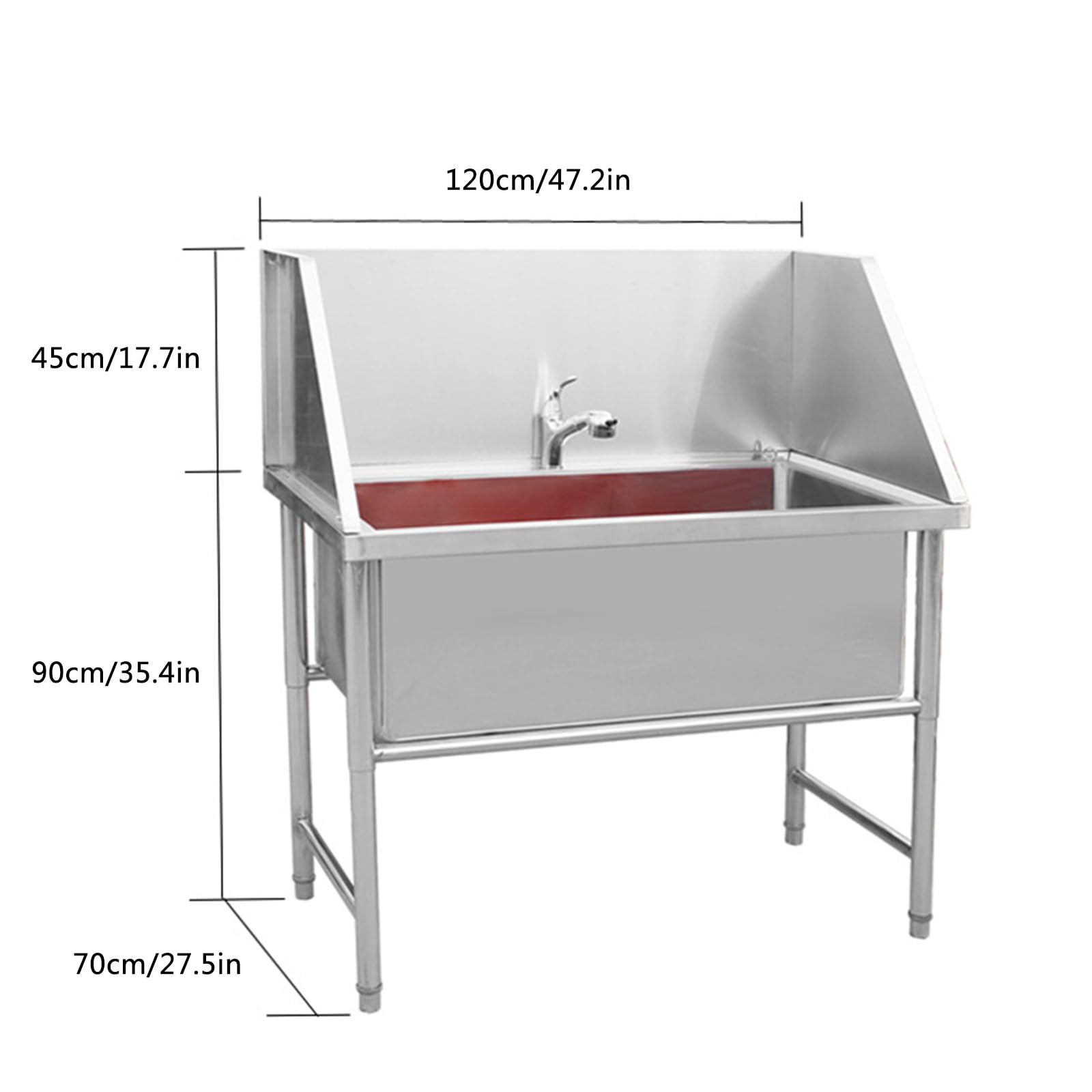Amazon.co.jp: グルーミングステンレススチール犬用バスタブ、特大犬用